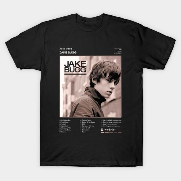 Jake Bugg - Jake Bugg Tracklist Album T-Shirt by 80sRetro